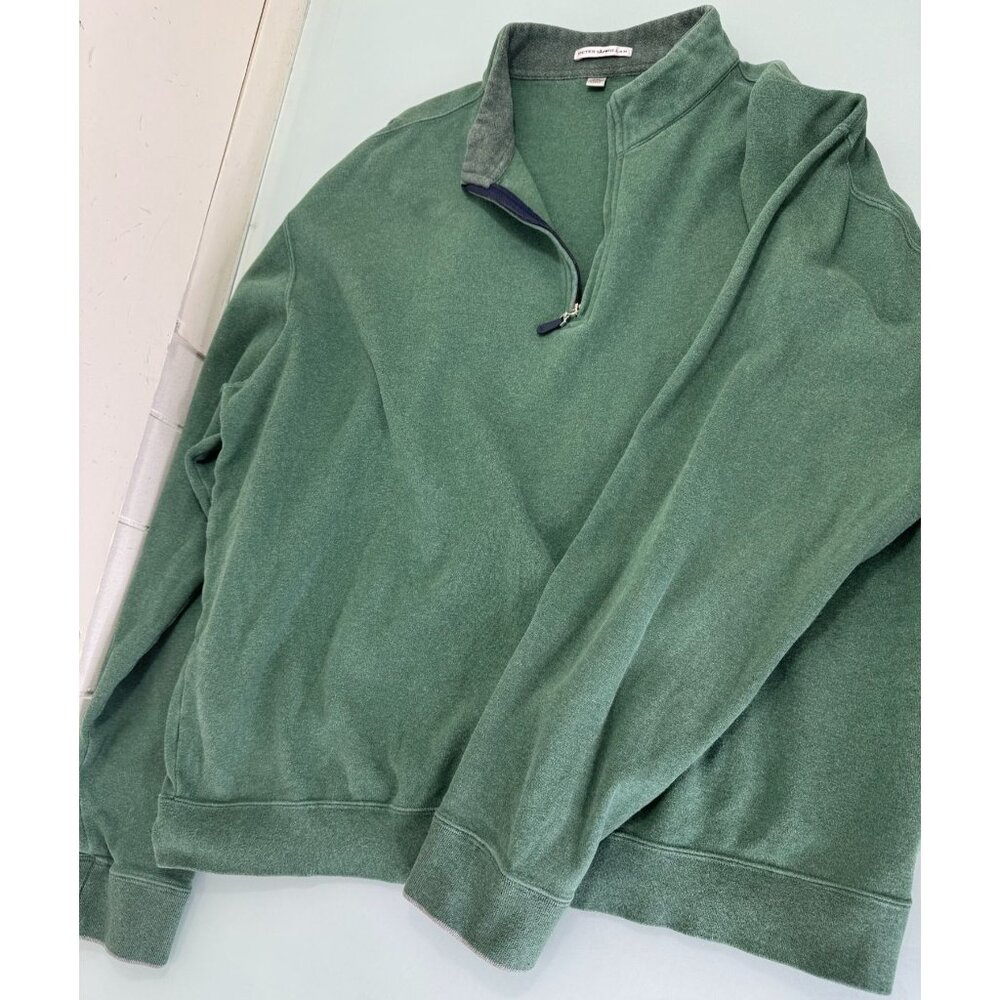 Peter Millar Sweater Mens XXL 2XL Chamois Cloth Texture Quarter 1/4 Zip Pullover - Picture 1 of 6